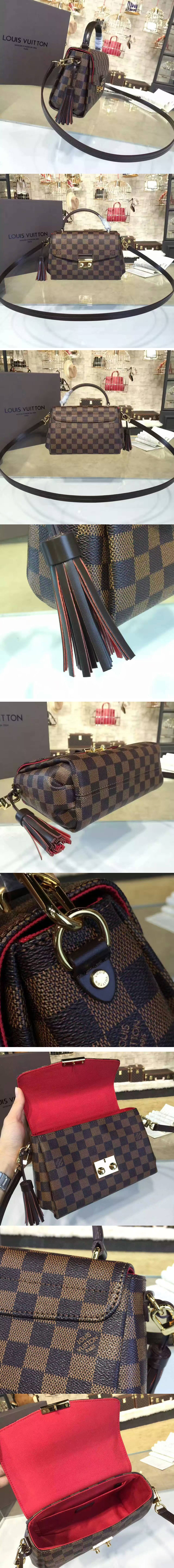 Replica Louis Vuitton N53000 Damier Ebene Canvas Croisette Bags