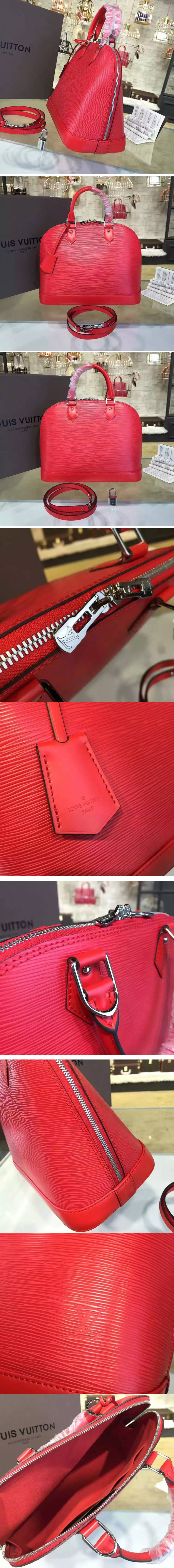 Replica Louis Vuitton M40302 Alma PM Epi Leather Bags Red