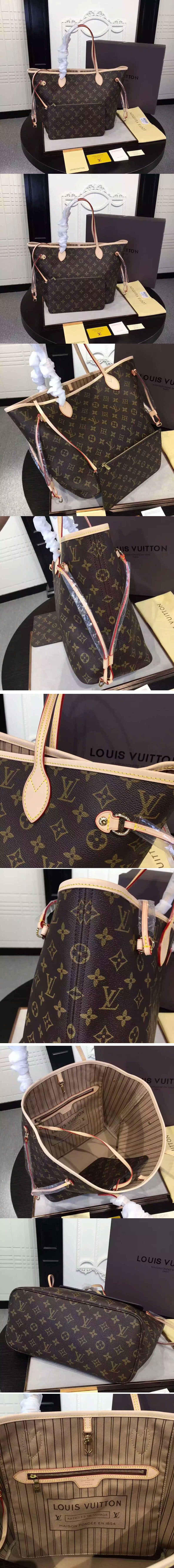 Replica Louis Vuitton M40995 Neverfull MM Monogram Canvas Bags