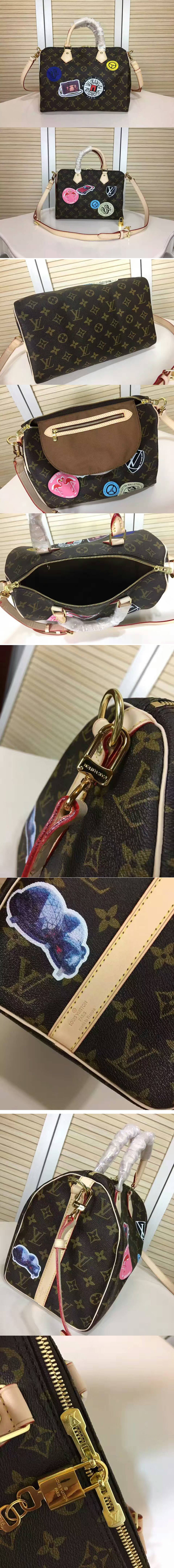 Replica Louis Vuitton M43231 Speedy Bandouliere 30 World Tour Bags 