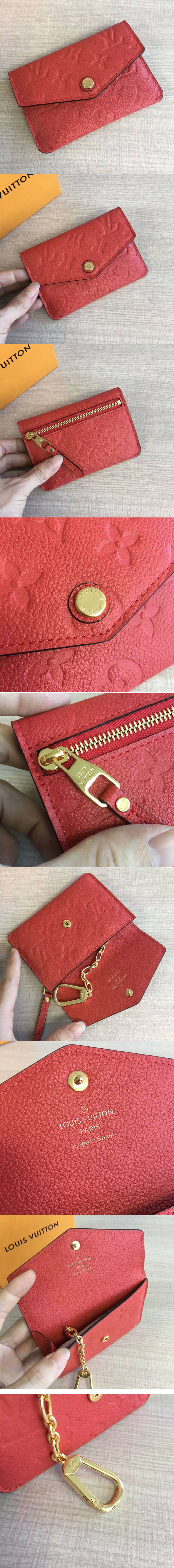 Replica Louis Vuitton M60633 Key Pouch Monogram Empreinte Leather Red