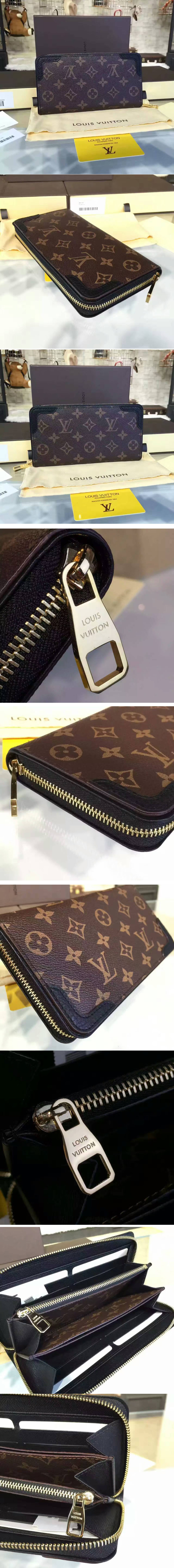 Replica Louis Vuitton M61188 Zippy Wallet Retiro Monogram Canvas Black