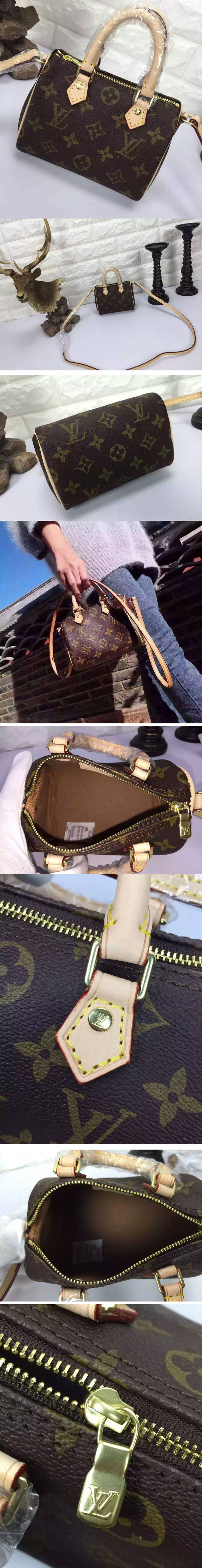 Replica Louis Vuitton M61252 Nano Speedy Monogram Canvas Bags