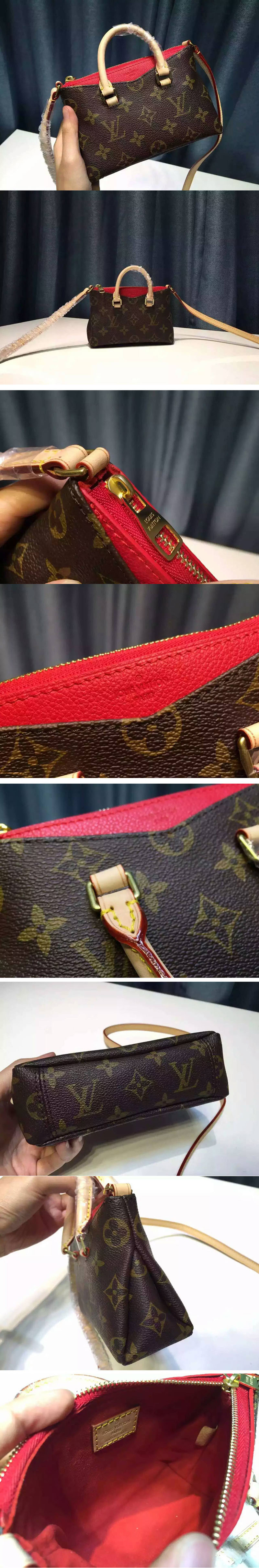 Replica Louis Vuitton M61254 Monogram Canvas Nano Pallas Bags 