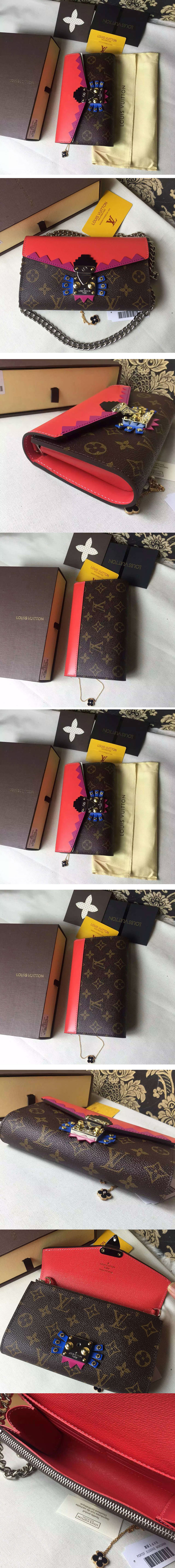 Replica Louis Vuitton M61488  Monogram Canvas Totem  Chain Wallet