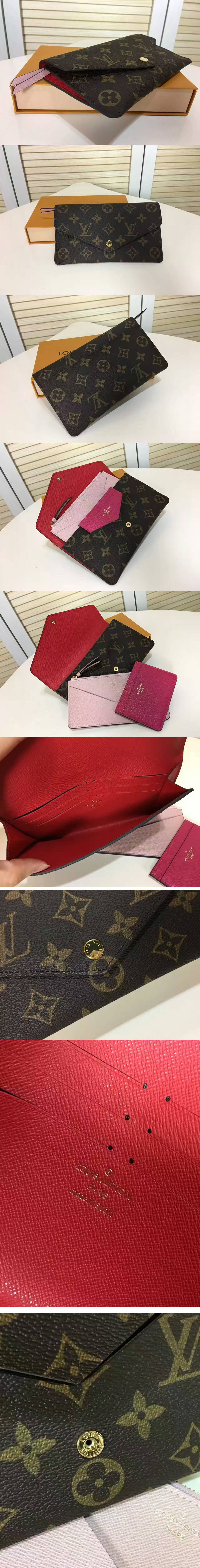 Replica Louis Vuitton M62155 Jeanne Wallet Monogram Canvas Red