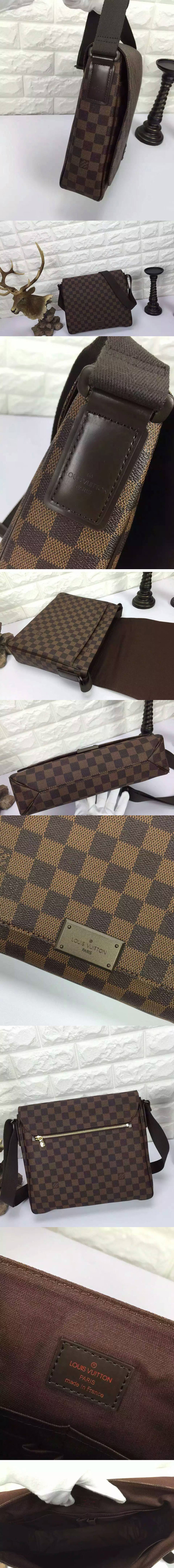 Replica Louis Vuitton N41212 Damier Ebene Canvas District MM Bags 