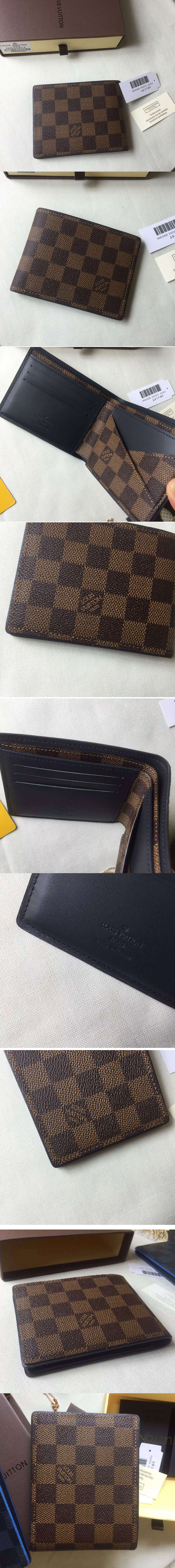 Replica Louis Vuitton N63167 Multiple Wallet Damier Ebene Canvas