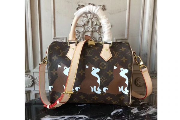 Replica Louis Vuitton Dog Print Speedy Bandouliere 25 M41113 Bags