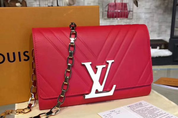 Replica Louis Vuitton M54113 Pochette Louise GM Embossed Calfskin Bags Red