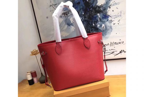 Replica Louis Vuitton M54185 Neverfull MM Epi Leather Bags Red