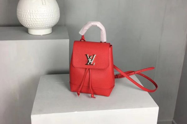 Replica Louis Vuitton M54573 lockme mini backpack Leather Red