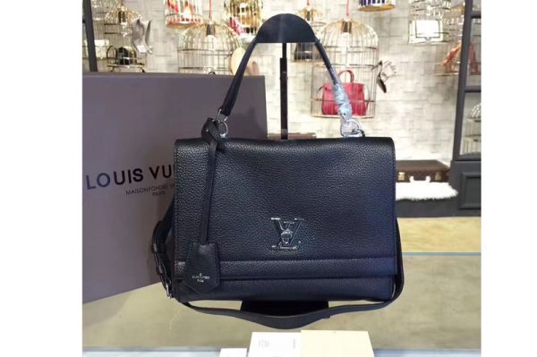 Replica Louis Vuitton M50250 lockme ii lockme calf leather Bags Black