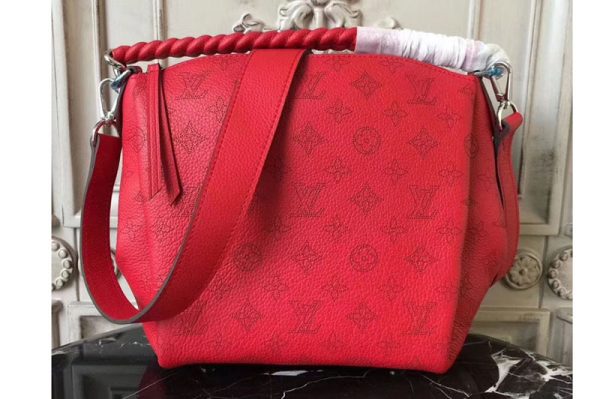 Replica Louis Vuitton M51224 Babylone Chain BB Mahina Leather Bags Red