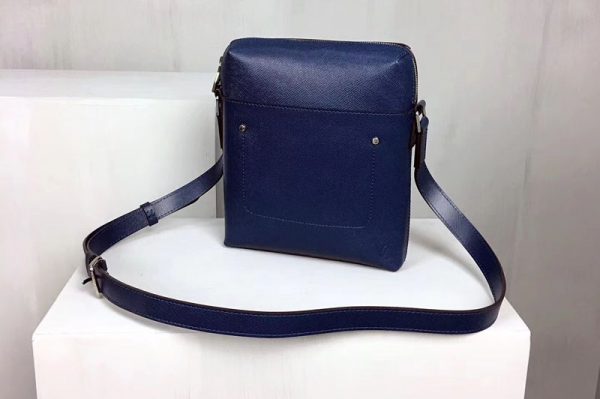 Replica Louis Vuitton M30505 Grigori Pochette Taiga Leather Bags Blue