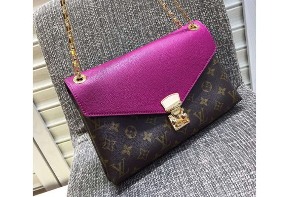 Replica Louis Vuitton M41201 Pallas Chain Monogram Shoulder Bags Purple