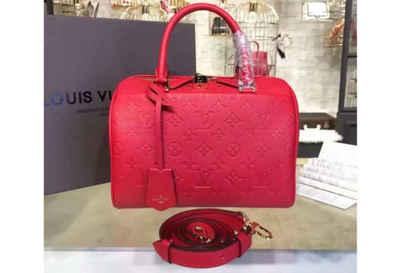 Replica Louis Vuitton M42401 Speedy Bandoulière 25 Monogram Empreinte Bags Red