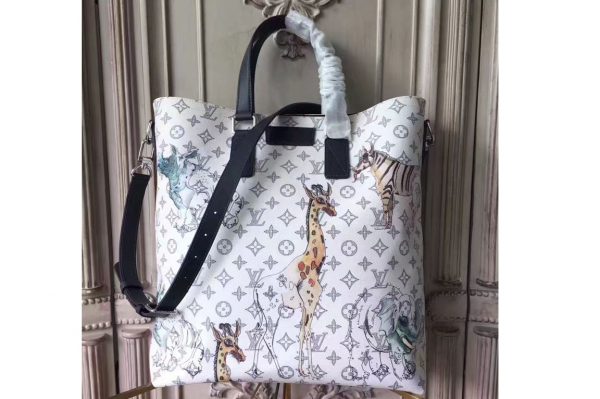 Replica Louis Vuitton Monogram Canvas Tote Bags NS White M54127