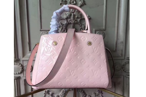 Replica Louis Vuitton M50170 Monogram Vernis Montaigne BB Bags Pink