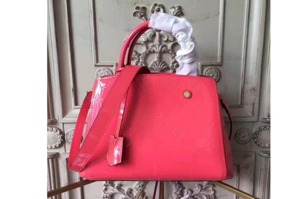 Replica Louis Vuitton M50170 Monogram Vernis Montaigne BB Bags Red