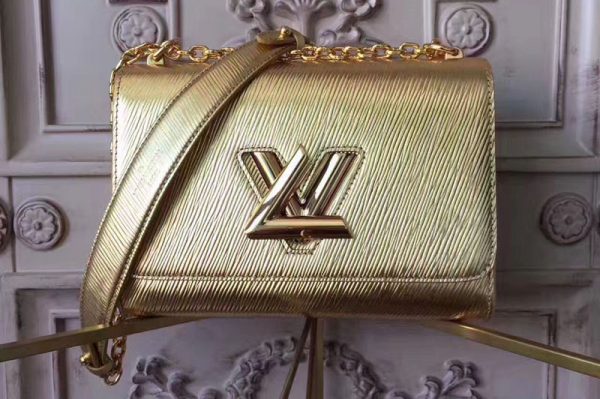 Replica Louis Vuitton M50282 Twist MM Epi Bags Gold