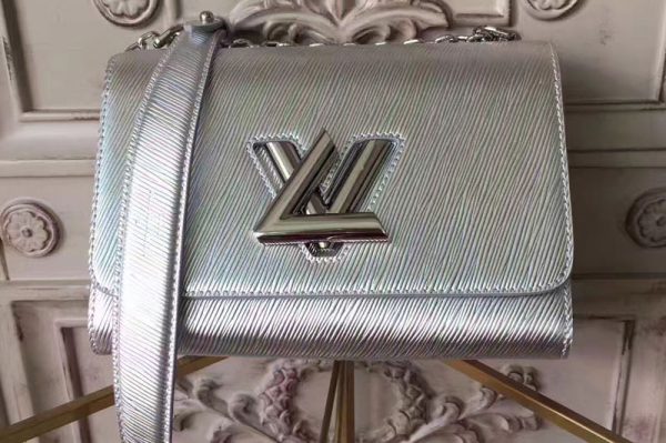 Replica Louis Vuitton M50282 Twist MM Epi Bags Silver