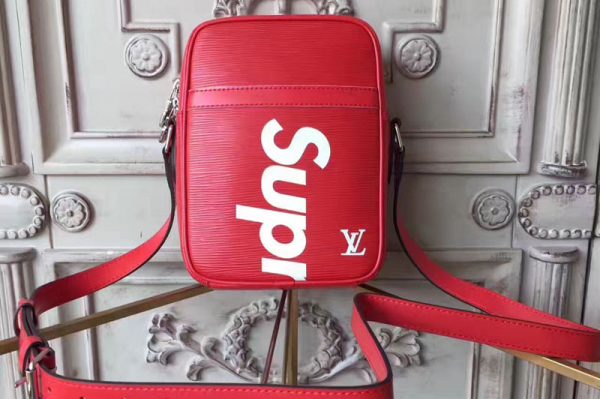 Replica Louis Vuitton M53417 Epi Leather Supreme x Danube PM Bags Red