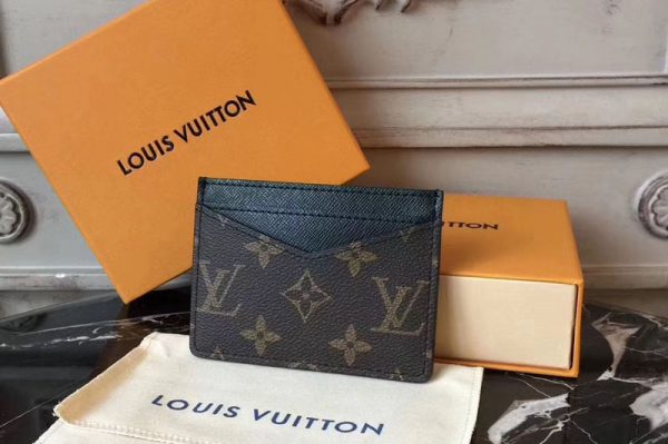 Replica Louis Vuitton M60166 Neo Porte Cartes Monogram Macassar Canvas Wallets