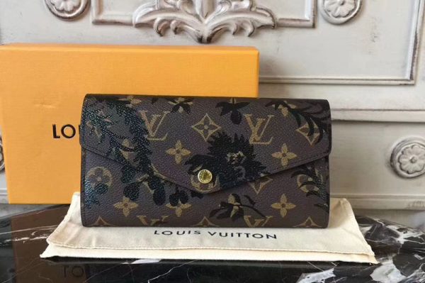 Replica Louis Vuitton M60531 Monogram canvas Sarah Wallets With Print