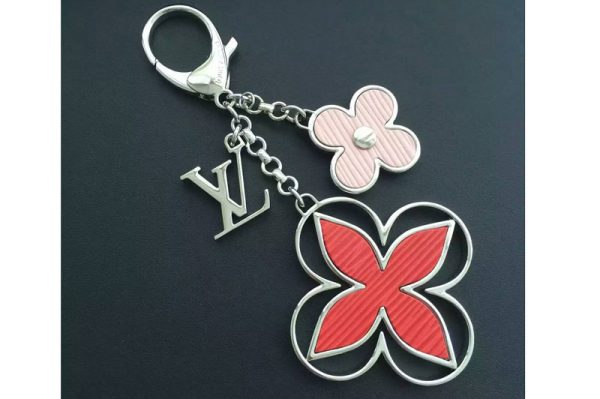 Replica Louis Vuitton M61013 Pink White Charm Rimi key ring