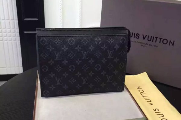 Replica Louis Vuitton M61692 Monogram Eclipse Canvas Pochette Voyage MM