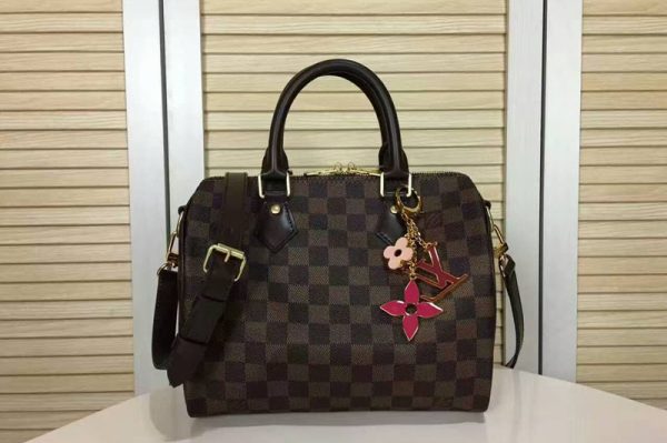 Replica Louis Vuitton N41113 Speedy Bandouliere 25 Damier Ebene Canvas Bags