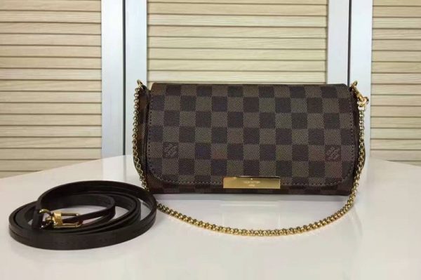 Replica Louis Vuitton N41276 Damier Ebene Canvas Favorite PM Bags