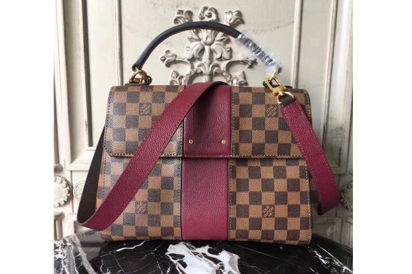 Replica Louis Vuitton N64416 Damier Ebene Canvas Bond Stree Burgundy