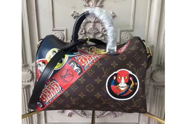 Replica Louis Vuitton M41047 Monogram Canvas Speedy Bandouliere 30 Bags Red