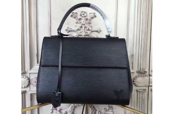 Replica Louis Vuitton M41334 Cluny MM Epi Leather Bags Black