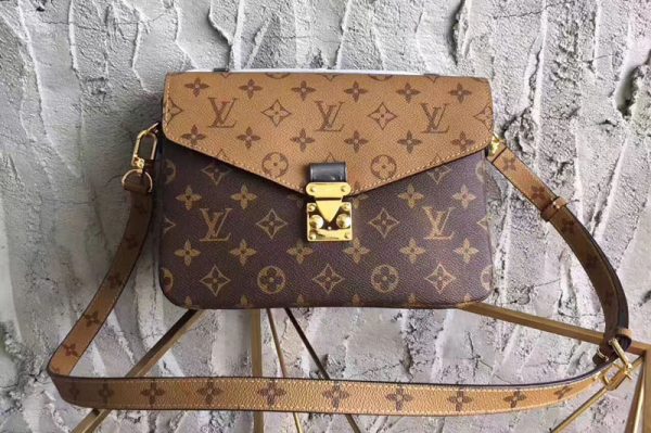 Replica Louis Vuitton M41465 Pochette Metis Monogram Reverse Canvas Bags