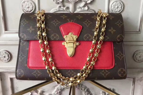 Replica Louis Vuitton M41731 Monogram Canvas Victoire Bags Red