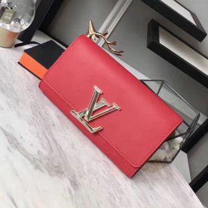 Replica Louis Vuitton M42036 Smooth Calfskin Louise Clutch EW Red