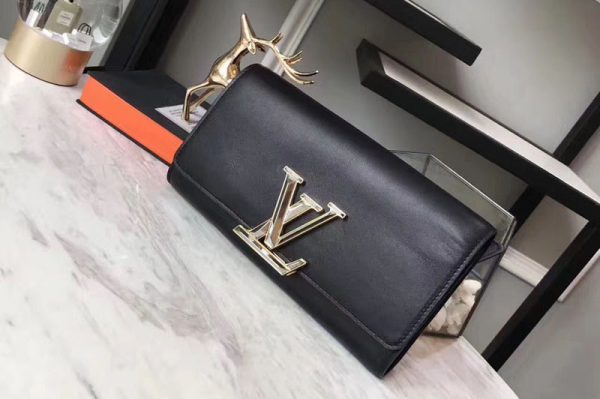 Replica Louis Vuitton M42036 Smooth Calfskin Louise Clutch EW Black