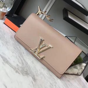 Replica Louis Vuitton M42036 Smooth Calfskin Louise Clutch Pink