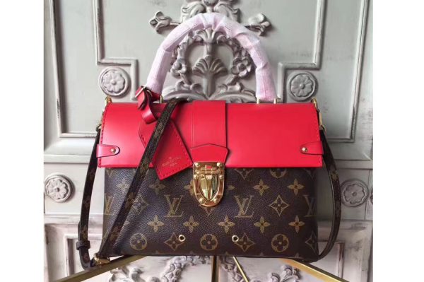 Replica Louis Vuitton M43125 Monogram Canvas One Handle Flap MM Bags Red