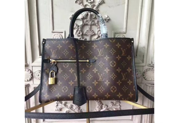 Replica Louis Vuitton Popincourt PM Monogram canvas bag M43433 Navy Blue