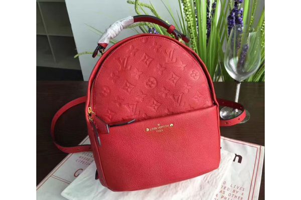 Replica Louis Vuitton M44015 Monogram Empreinte Leather Sorbonne Backpack Red