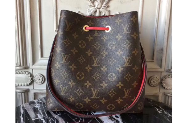 Replica Louis Vuitton M44021 Neonoe Monogram Canvas Bags Red