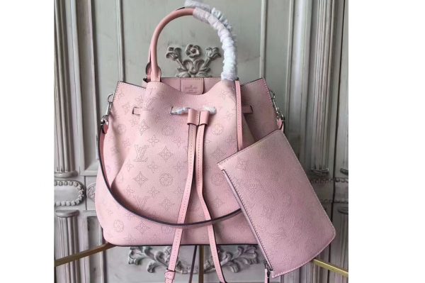 Replica Louis Vuitton M54401 Girolata Mahina Leather Bags Pink