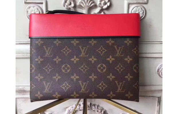 Replica Louis Vuitton M64034 Pochette Tuileries Monogram Canvas Red