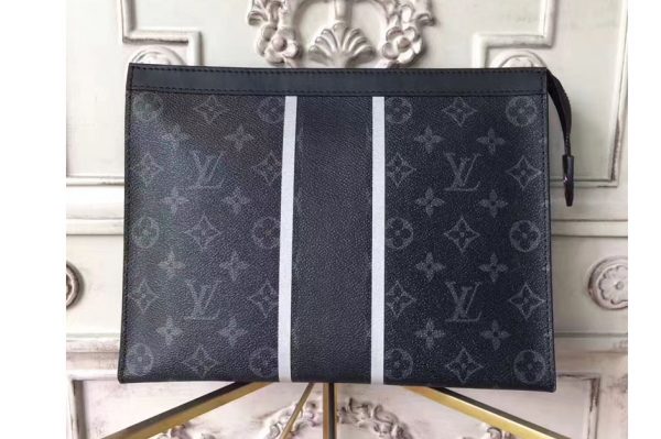 Replica Louis Vuitton M64440 Pochette Voyage MM Monogram Eclipse Flash