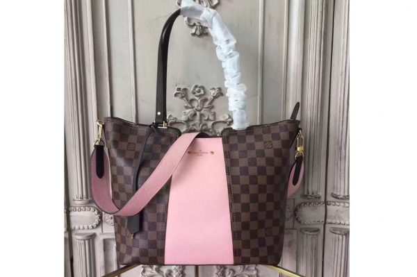 Replica Louis Vuitton N44023 Damier Ebene Canvas Jersey Bags Pink