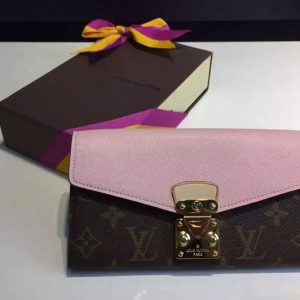 Replica Louis Vuitton M61279 Monogram Canvas Pallas Wallet Rose Ballerine